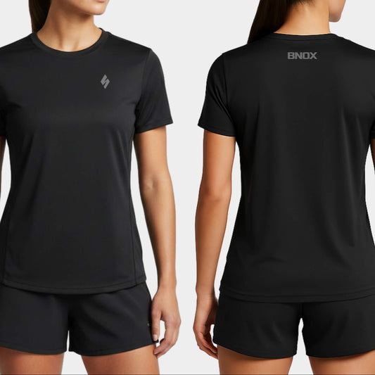 Benox Women’s Training Tee in Black | Premium Smooth Quick Dry T Shirt