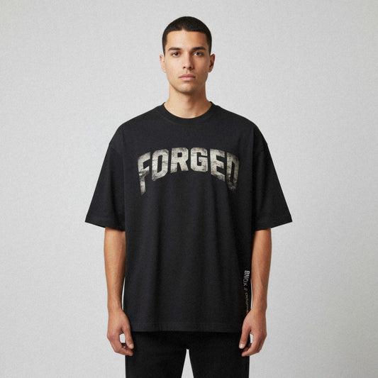 FORGED Boxy Oversized Tee – Black